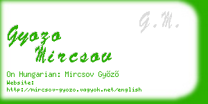 gyozo mircsov business card